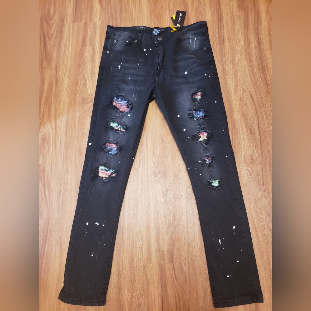 M Society Rhinestone Jeans